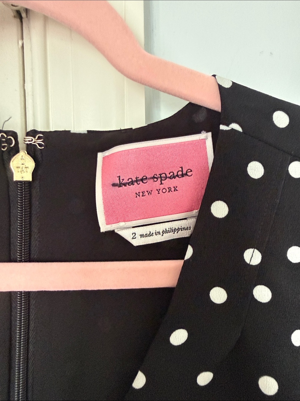 kate spade Black & White Polka Dot Sleeveless Wrap Jumpsuit - Picture 4 of 5